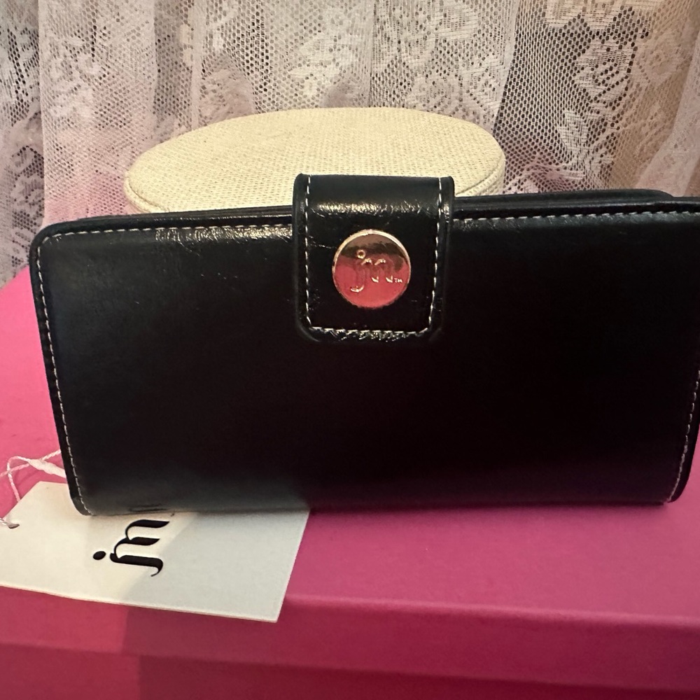 Jessica Moore wallet with bag. NWT Black & gold.